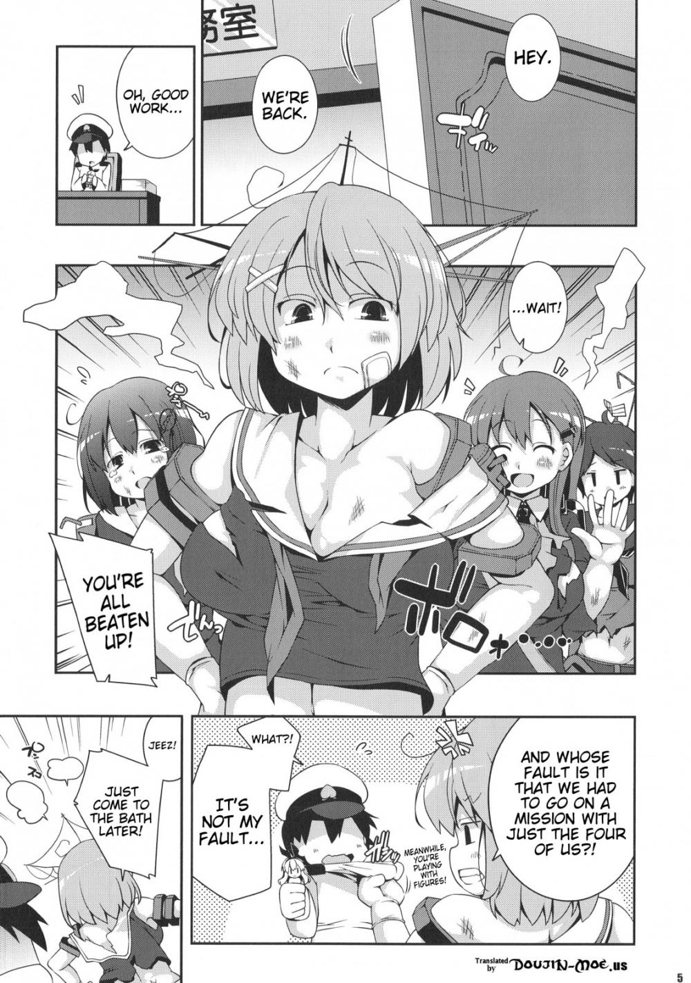 Hentai Manga Comic-Bath with the Ass-Type heavy Cruisers-Read-3